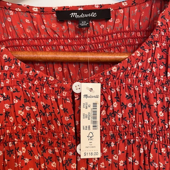 Madewell BRAND NEW Button-Front Mini Dress - Picture 8 of 9